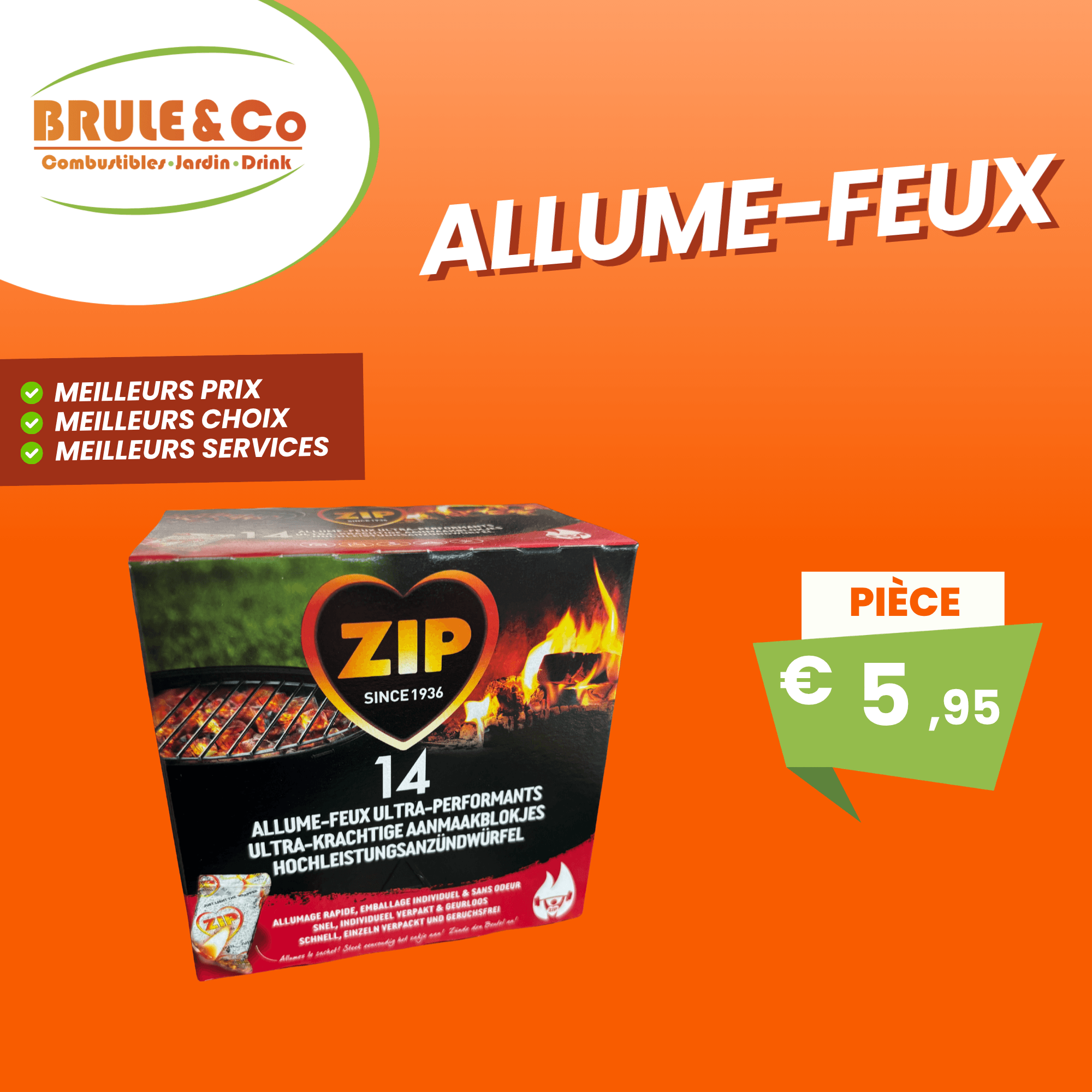 Allume-feux ZIP ultra-performants – boîte de 14