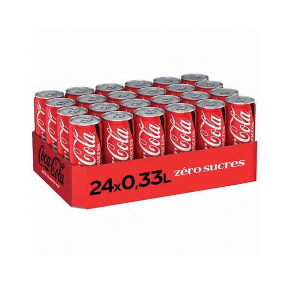 Coca-Cola Zero – pack de 24 canettes de 33 cl