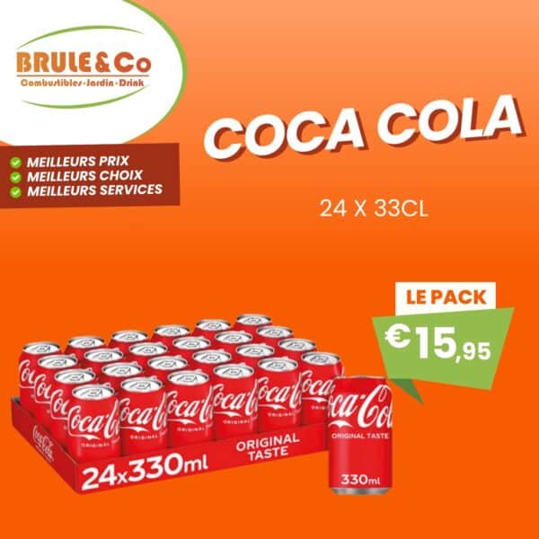 Coca-Cola Original – pack de 24 canettes de 33 cl