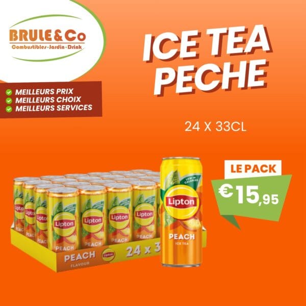 Ice Tea Peach – pack de 24 canettes de 33 cl