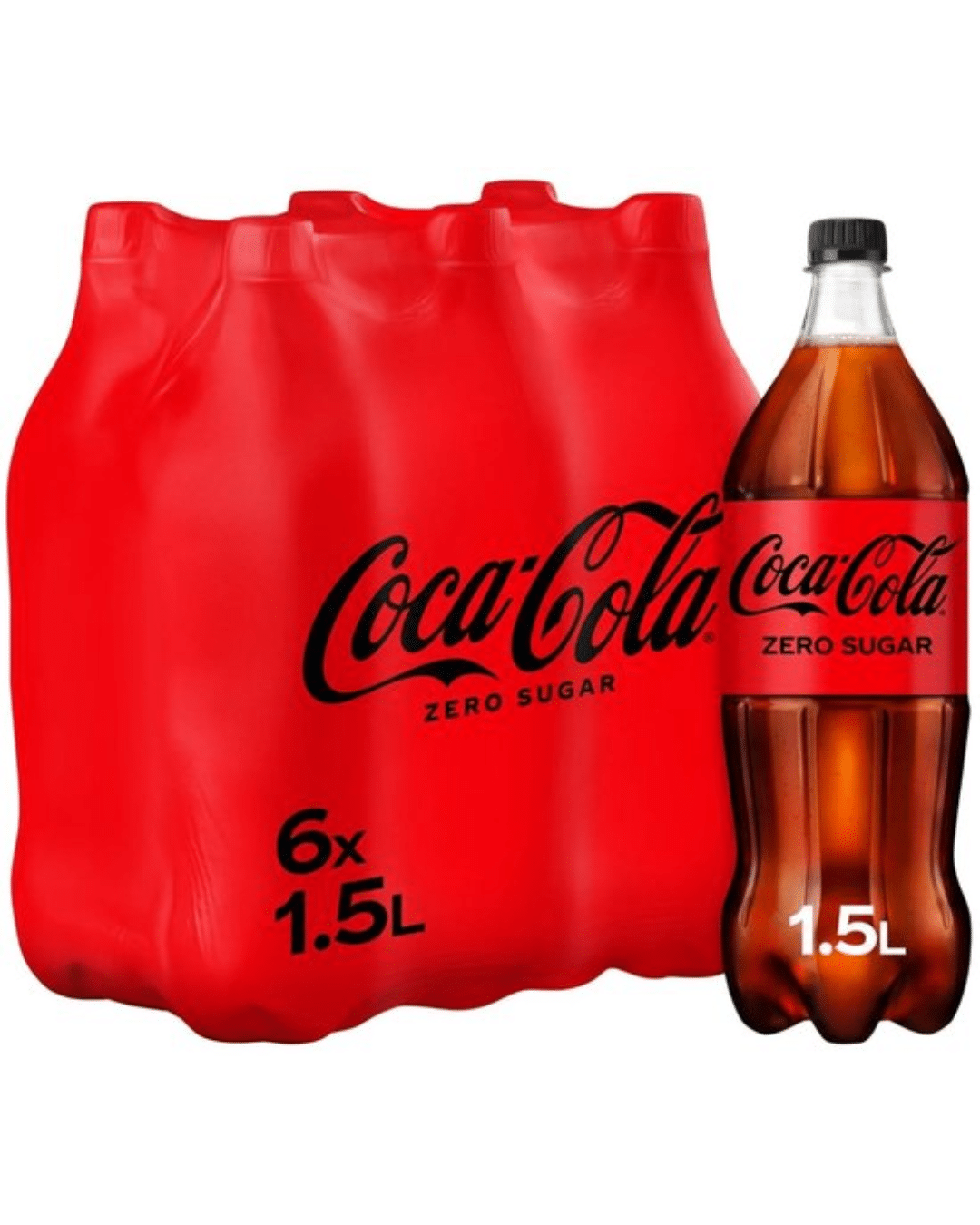 COCA-COLA ZERO — 6 × 1,5 L, conditionnement complet