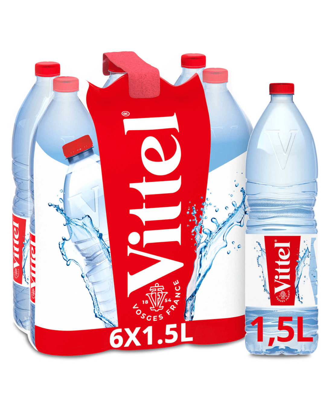 VITTEL — 6 × 1,5 L, conditionnement complet